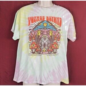 Wooden Cyclops Voyage Beyond Tie Dye T Shirt Large Trippy Mushrooms